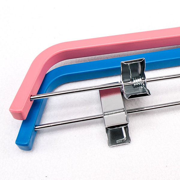 colorful-thin-plastic-pants-hanger-with-clip-for-plastic-skirt-hangers gallery 4