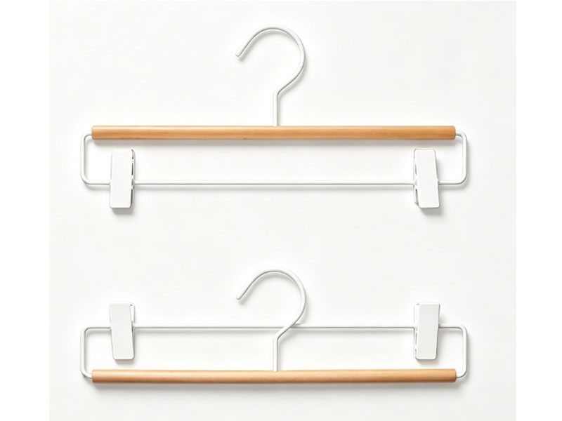 betterall-new-fresh-design-white-wooden-skirts-hangers-with-bottom-clips-for-pants-shorts-and-trousers