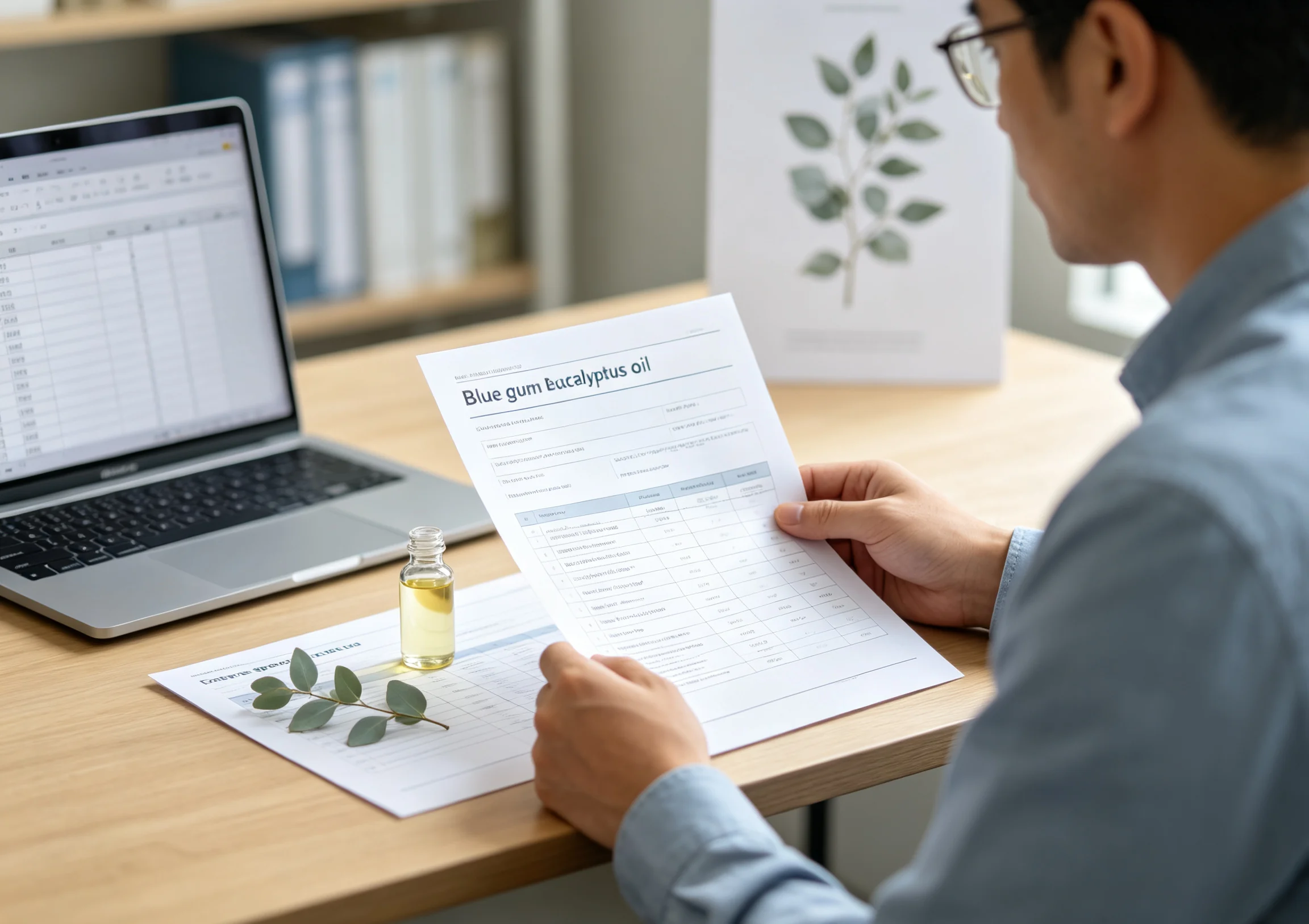 What Is the 1,8-Cineole Content Specification for Blue Gum Eucalyptus Oil, and How Do You Verify the 70–85% Range?