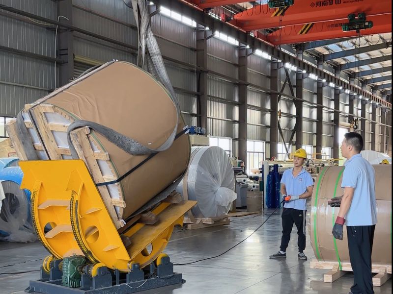 Aluminum Coil Flipping from Vertical to Horizontal