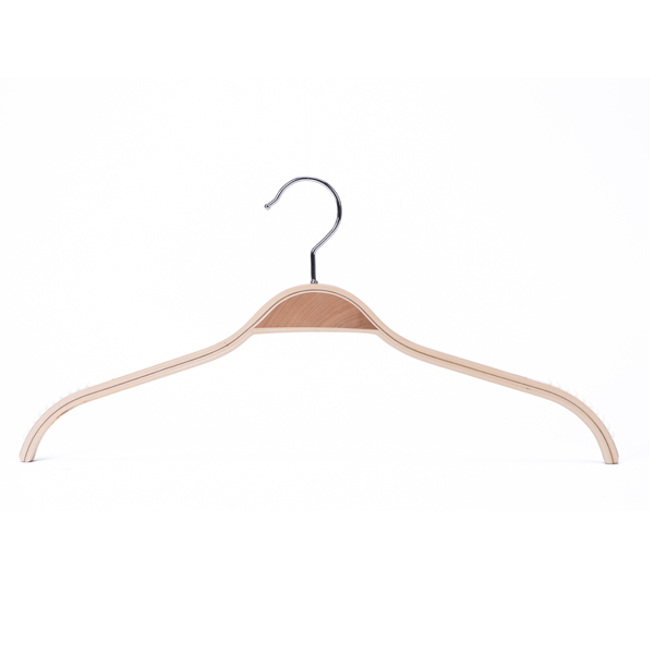 JS HANGER Elegant Wooden Clothes Hangers with Soft Non-Slip Stripes for Coats and Shirts, Retro Finish, 10-Pack