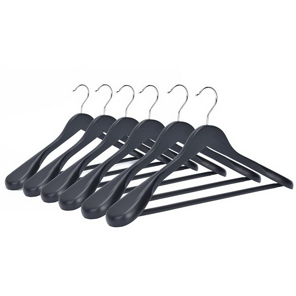 JS HANGER Solid Wooden Extra-Wide Shoulder Suit/Coat Hangers