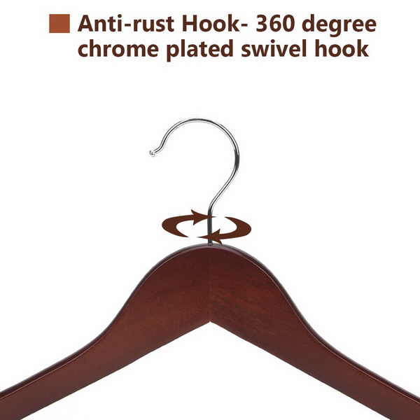 JS HANGER Multifunctional High Grade Solid Wooden Suit Hangers