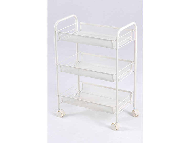 White Quality Carbon Steel-Durable and Sturdy Utility Carts