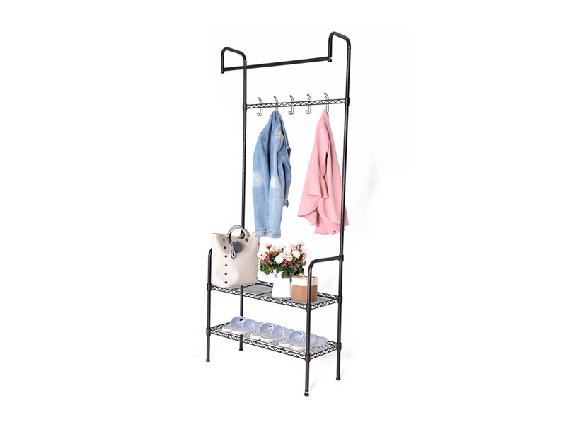 Grid Wire Shoe Entryway Coat Rack