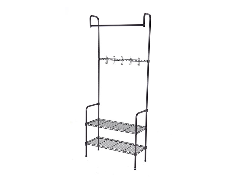 Grid Wire Shoe Entryway Coat Rack
