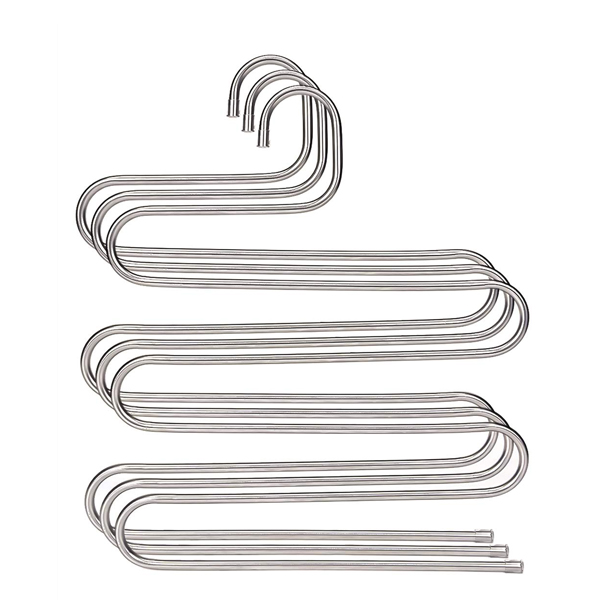 JS HANGER Multi Purpose Pants Hangers, S-Style 5 Layer Cascading Hangers