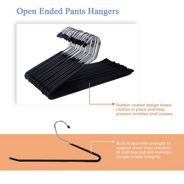 JS HANGER 20 Pack Open Ended Slacks Pant Hangers