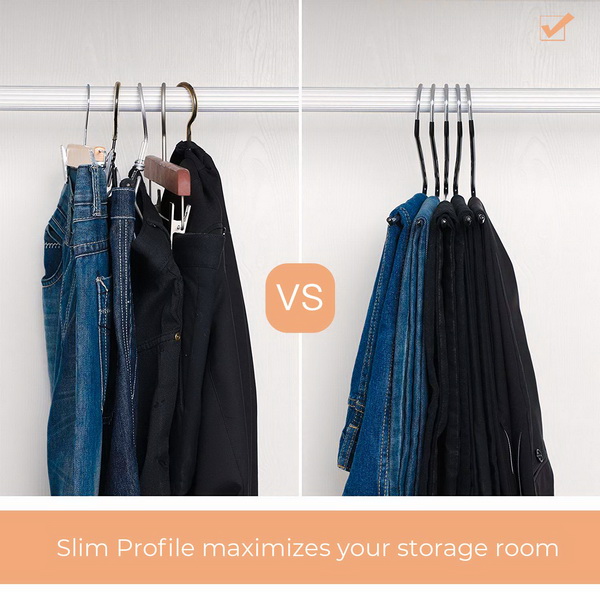 JS HANGER 20 Pack Open Ended Slacks Pant Hangers