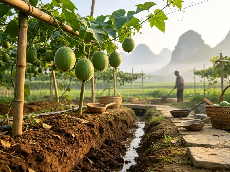 Regenerated fertilizer nourishing monk fruit fields